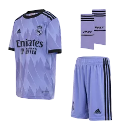Equipaciones de fútbol para Niño Con Calcetines 2022/23 Real Madrid - Visitante Futbol kit - camisetasfutbol