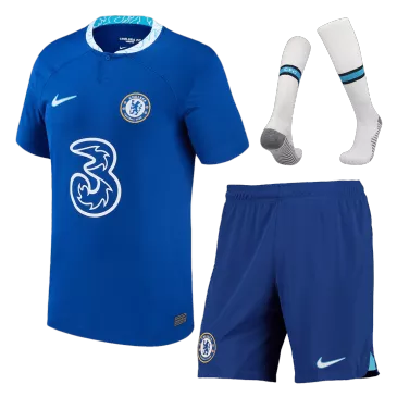 Conjunto Completo Chelsea 2022/23 Primera Equipación Local Hombre (Camiseta + Pantalón Corto + Calcetines) Nike - camisetasfutbol