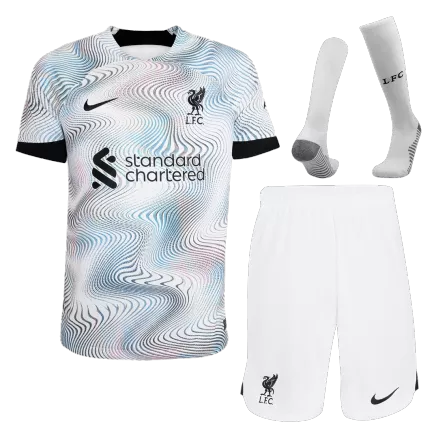 Conjunto Completo Liverpool 2022/23 Segunda Equipación Visitante Hombre (Camiseta + Pantalón Corto + Calcetines) Nike - camisetasfutbol