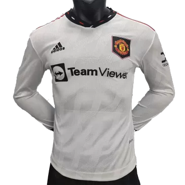 Camiseta Auténtica Manga Larga Manchester United 2022/23 Segunda Equipación Visitante Hombre Adidas - Versión Jugador - camisetasfutbol