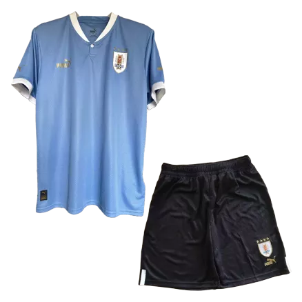 Conjunto Uruguay 2022 Primera Equipación Local Hombre (Camiseta + Pantalón Corto) - camisetasfutbol