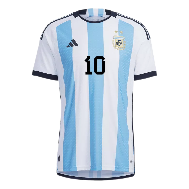 Camiseta Auténtica Messi #10 Argentina 2022 Primera Equipación Copa del Mundo Local Hombre - Versión Jugador - camisetasfutbol
