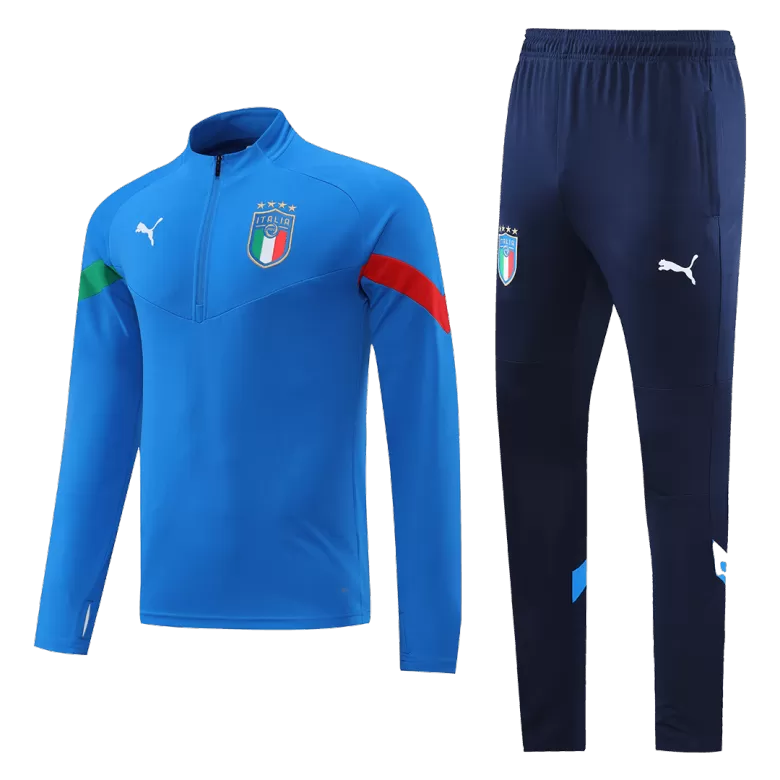 Conjunto Entrenamiento Italia 2022 Hombre (Chándal de Media Cremallera + Pantalón) - camisetasfutbol