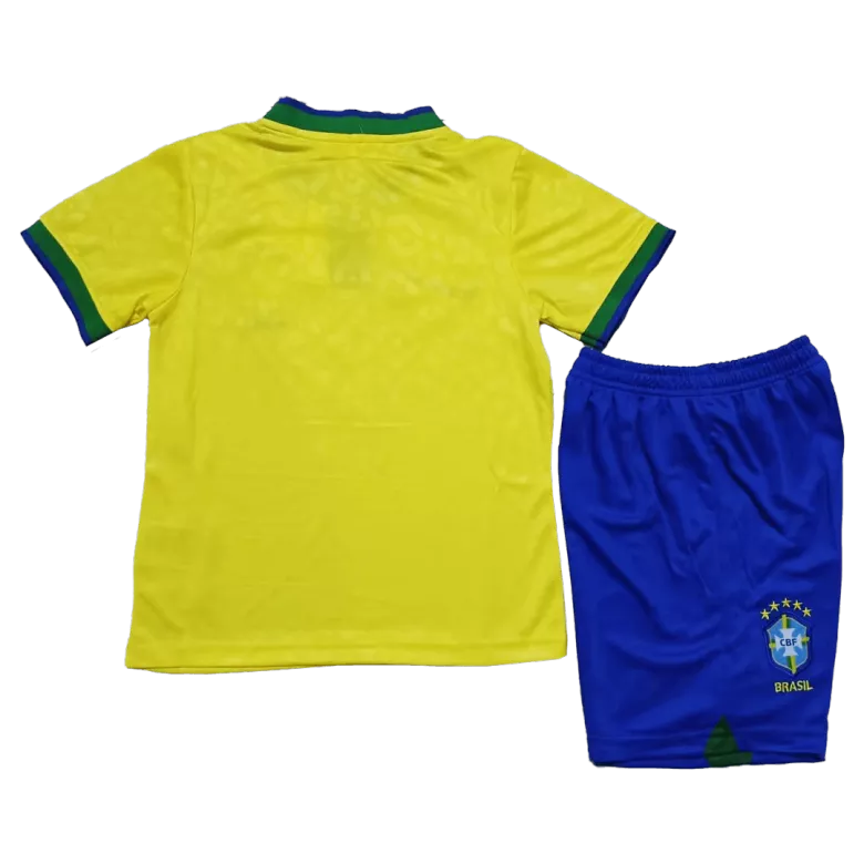 Miniconjunto Brazil 2022 Primera Equipación Local Niño (Camiseta + Pantalón Corto) - camisetasfutbol