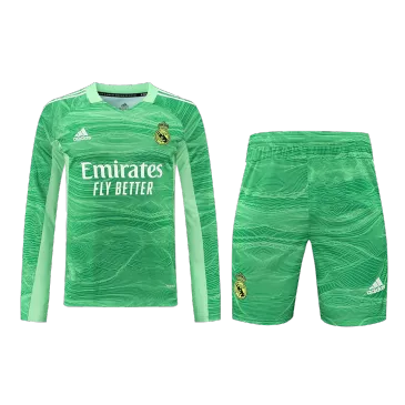 Conjunto Real Madrid 2021/22 Portero Manga Larga Hombre (Camiseta + Pantalón Corto) Adidas - camisetasfutbol