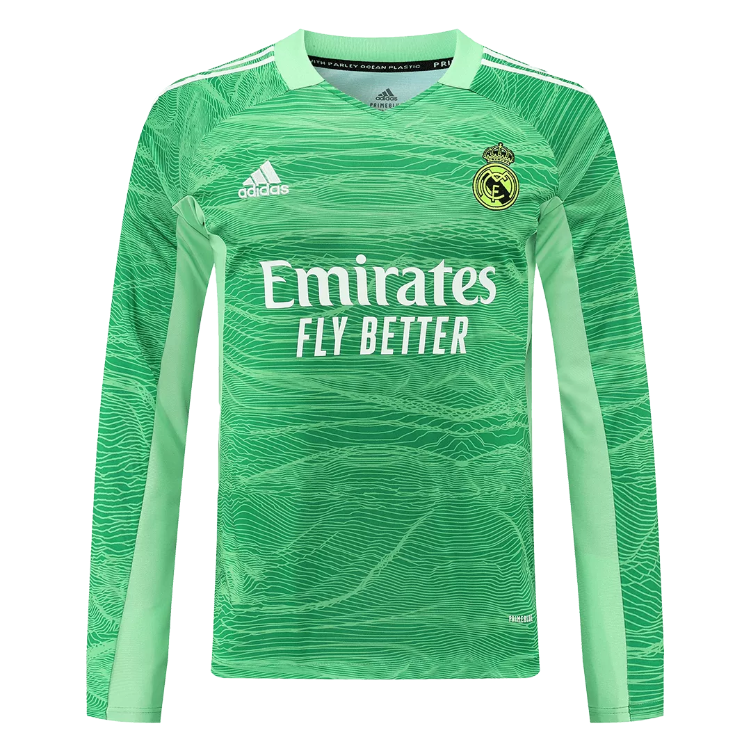 Conjunto Real Madrid 2021/22 Portero Manga Larga Hombre (Camiseta + Pantalón Corto) Adidas - camisetasfutbol