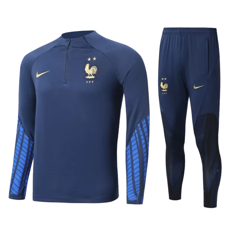 Conjunto Entrenamiento Francia 2022 Niño (Chándal de Media Cremallera + Pantalón) - camisetasfutbol