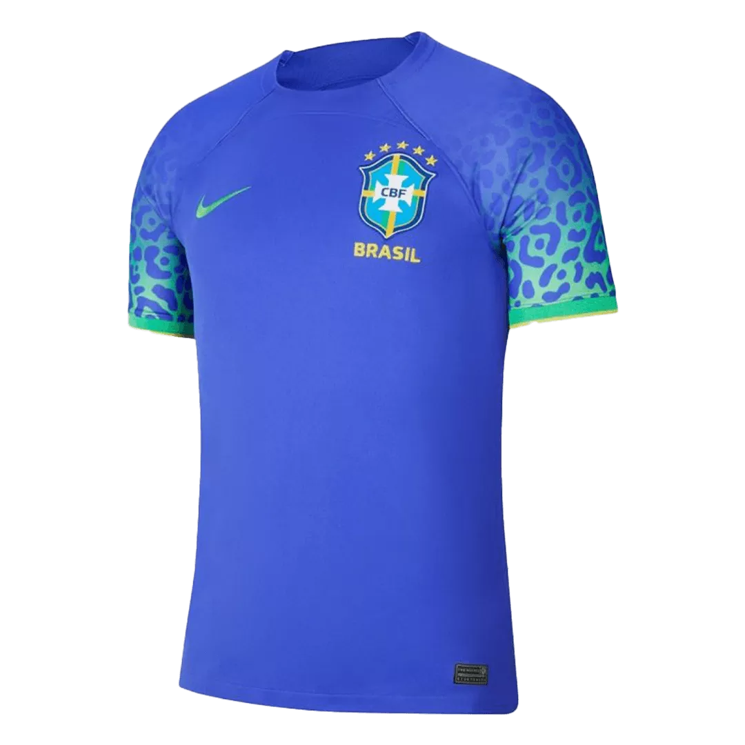 Camiseta de Futbol Visitante Brazil 2022 Copa del Mundo para Hombre - Version Replica Personalizada - camisetasfutbol