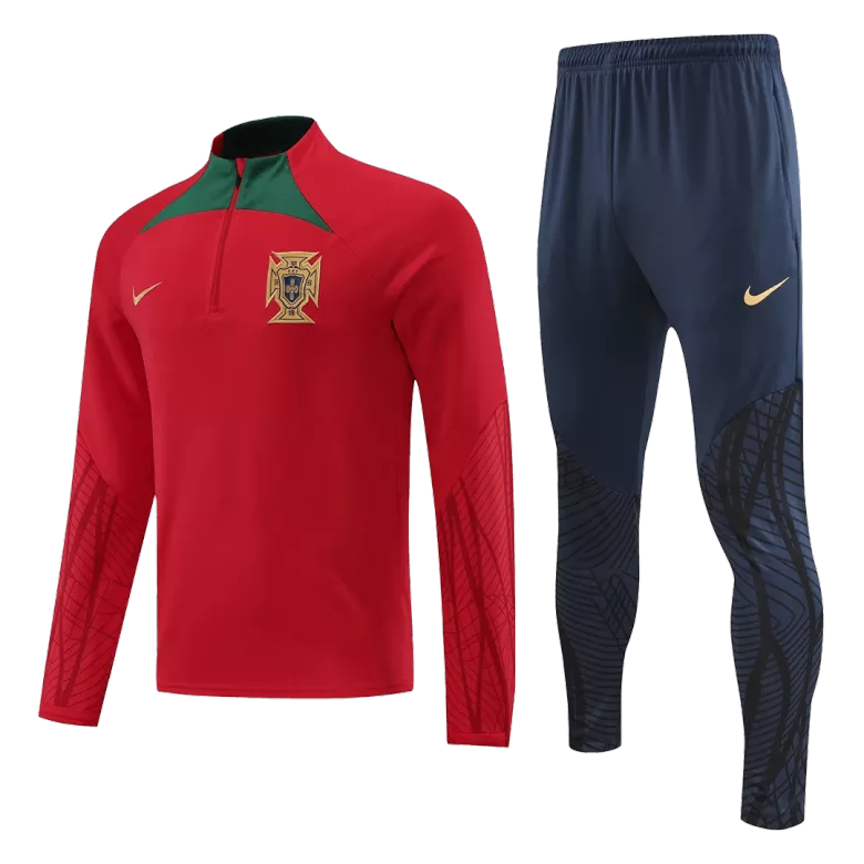 Conjunto Entrenamiento Portugal 2022 Hombre (Chándal de Media Cremallera + Pantalón) - camisetasfutbol