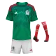 Miniconjunto Completo Mexico 2022 Primera Equipación Copa del Mundo Local Niño (Camiseta + Pantalón Corto + Calcetines) Adidas - camisetasfutbol