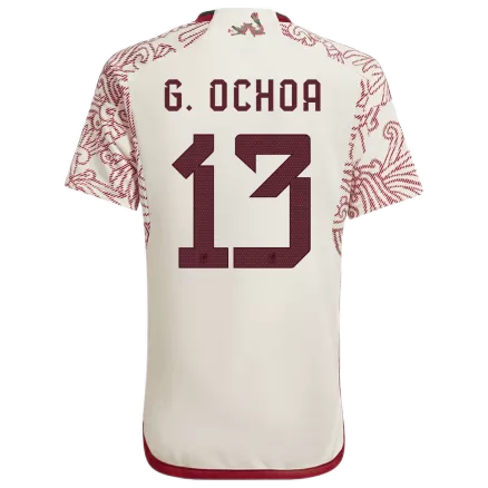 Camiseta Futbol Visitante Copa del Mundo de Hombre Mexico 2022 con Número de G.OCHOA #13 - camisetasfutbol