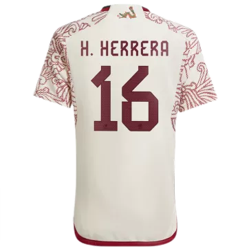 Camiseta Futbol Visitante Copa del Mundo de Hombre Mexico 2022 con Número de H.HERRERA #16 - camisetasfutbol