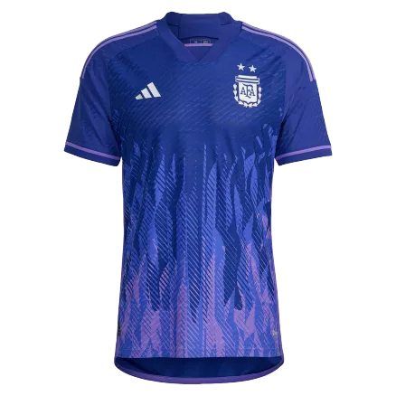 Camiseta de Futbol Visitante Argentina 2022 Copa del Mundo para Hombre - Versión Jugador Personalizada - camisetasfutbol