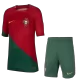 Miniconjunto Portugal 2022/23 Primera Equipación Local Niño (Camiseta + Pantalón Corto) Nike - camisetasfutbol