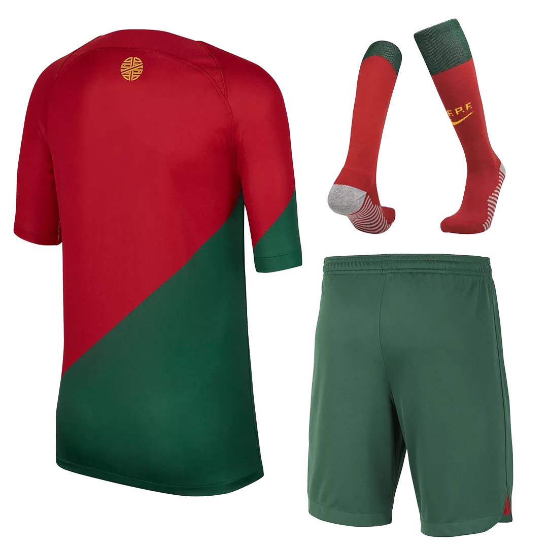 Equipaciones de fútbol para Niño Con Calcetines 2022/23 Portugal - Local Futbol kit - camisetasfutbol