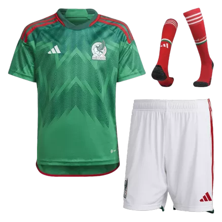 Conjunto Completo Mexico 2022 Primera Equipación Local Hombre (Camiseta + Pantalón Corto + Calcetines) - camisetasfutbol