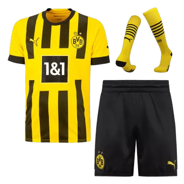 Conjunto Completo Borussia Dortmund 2022/23 Primera Equipación Local Hombre (Camiseta + Pantalón Corto + Calcetines) Puma - camisetasfutbol