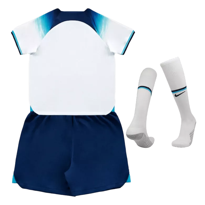 Miniconjunto Completo Inglaterra 2022 Primera Equipación Copa del Mundo Local Niño (Camiseta + Pantalón Corto + Calcetines) - camisetasfutbol