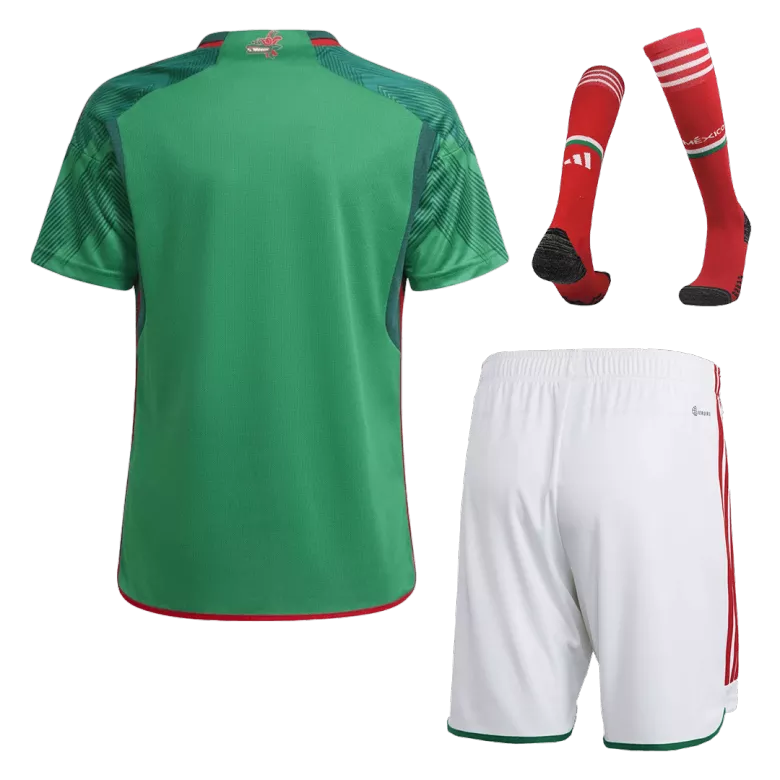 Conjunto Completo Mexico 2022 Primera Equipación Local Hombre (Camiseta + Pantalón Corto + Calcetines) Adidas - camisetasfutbol