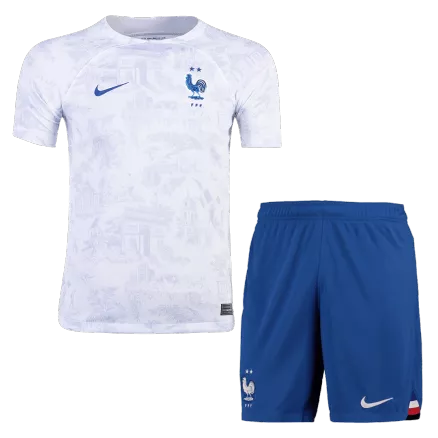 Miniconjunto Francia 2022 Segunda Equipación Visitante Niño (Camiseta + Pantalón Corto) - camisetasfutbol