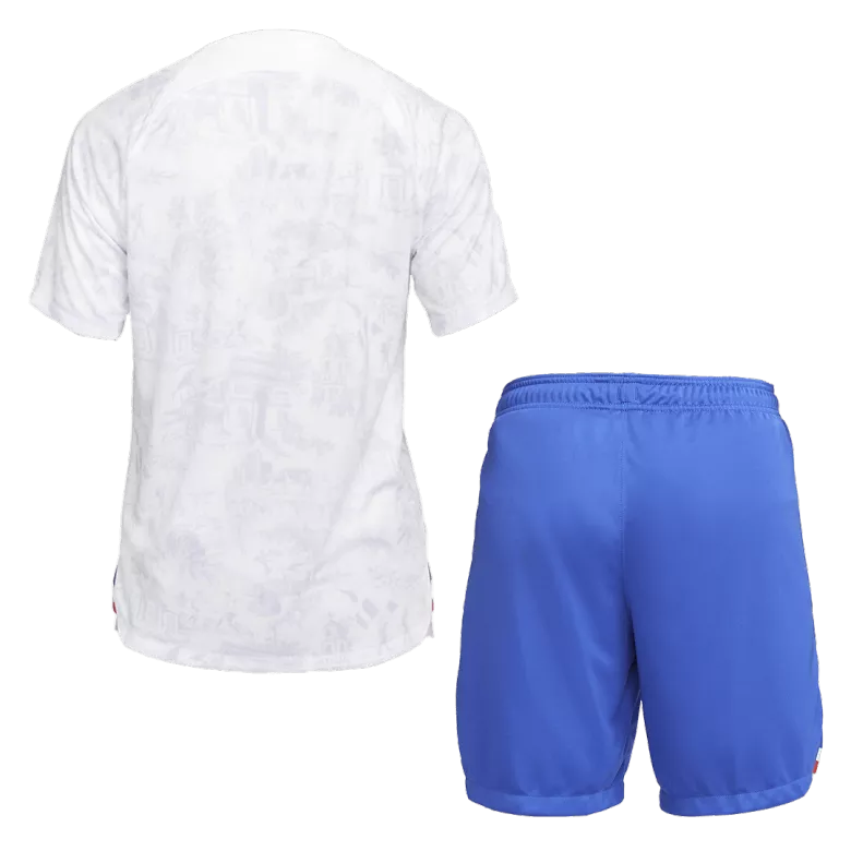 Conjunto Francia 2022 Segunda Equipación Visitante Copa del Mundo Hombre (Camiseta + Pantalón Corto) - camisetasfutbol