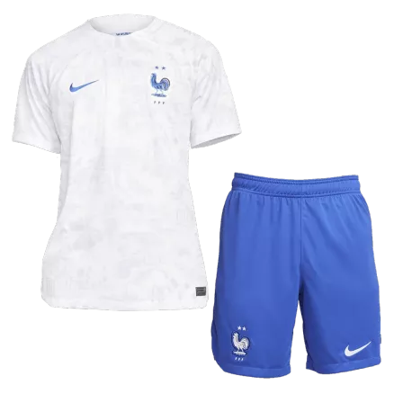 Conjunto Francia 2022 Segunda Equipación Visitante Copa del Mundo Hombre (Camiseta + Pantalón Corto) - camisetasfutbol