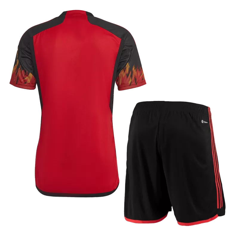 Conjunto Completo Bélgica 2022 Primera Equipación Copa del Mundo Local Hombre (Camiseta + Pantalón Corto + Calcetines) - camisetasfutbol