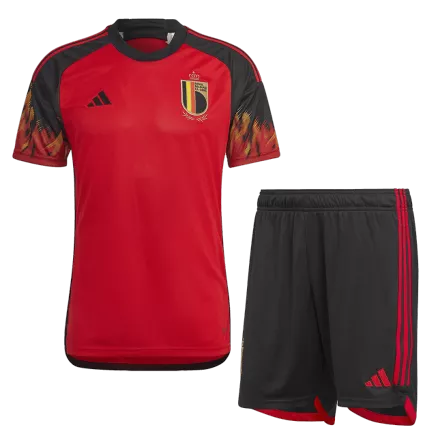 Conjunto Bélgica 2022 Primera Equipación Copa del Mundo Local Hombre (Camiseta + Pantalón Corto) - camisetasfutbol
