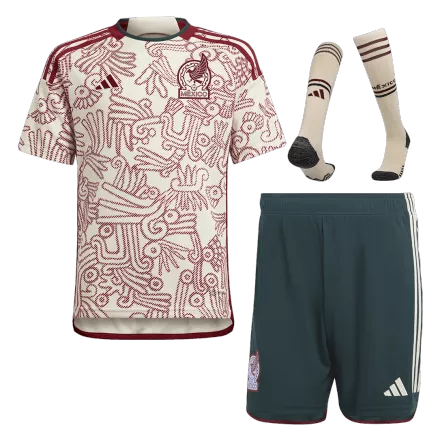 Conjunto Completo Mexico 2022 Segunda Equipación Visitante Copa del Mundo Hombre (Camiseta + Pantalón Corto + Calcetines) - camisetasfutbol