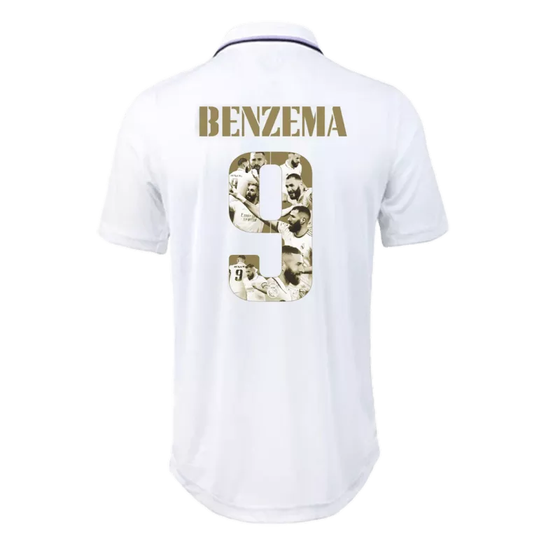 Camiseta Auténtica BENZEMA #9 Real Madrid 2022 Primera Equipación Local Hombre - Versión Jugador - camisetasfutbol