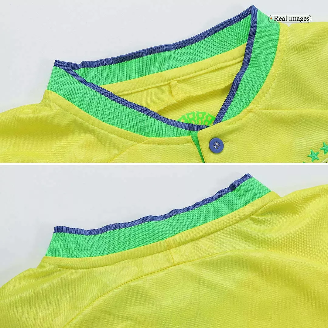 Miniconjunto Brazil 2022 Primera Equipación Local Niño (Camiseta + Pantalón Corto) Nike - camisetasfutbol