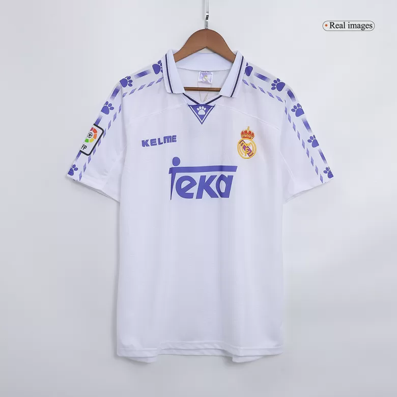 Camiseta Retro 1996/97 Real Madrid Primera Equipación Local Hombre - Versión Hincha - camisetasfutbol