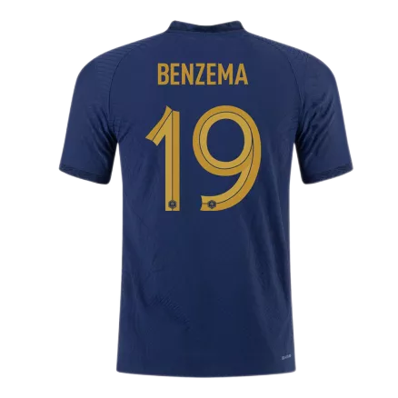 Camiseta Auténtica BENZEMA #19 Francia 2022 Primera Equipación Copa del Mundo Local Hombre - Versión Jugador - camisetasfutbol