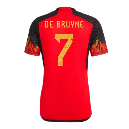 Camiseta Futbol Local Copa del Mundo de Hombre Bélgica 2022 con Número de DE BRUYNE #7 - camisetasfutbol