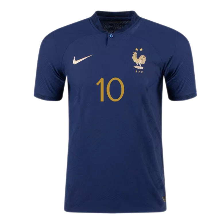 Camiseta Auténtica MBAPPE #10 Francia 2022 Primera Equipación Copa del Mundo Local Hombre - Versión Jugador - camisetasfutbol