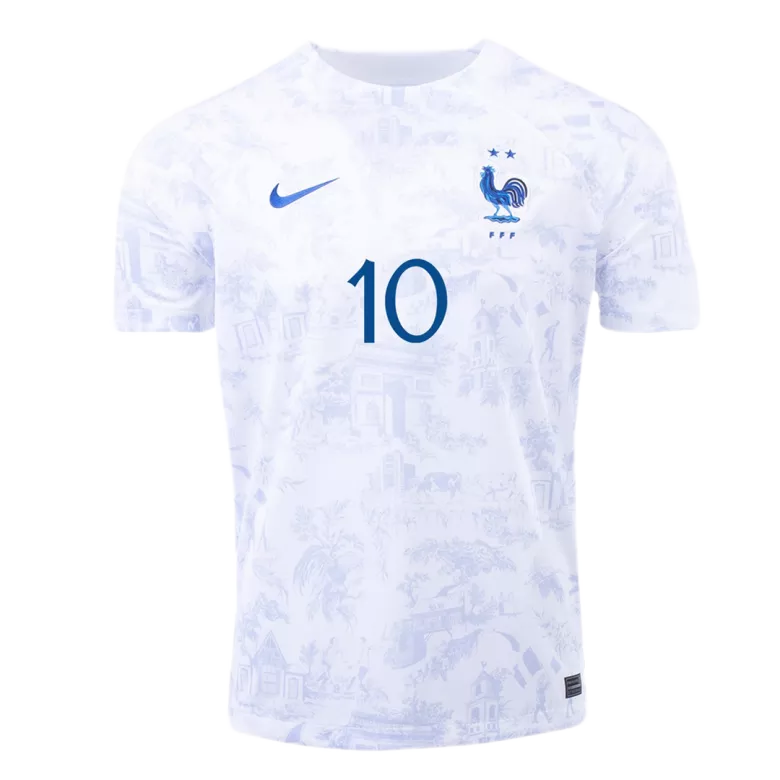 Camiseta Futbol Visitante Copa del Mundo de Hombre Francia 2022 con Número de MBAPPE #10 - camisetasfutbol
