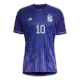 Camiseta de Fútbol Messi #10 Personalizada 2ª Argentina 2022 Copa Mundial - camisetasfutbol