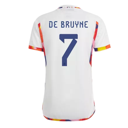 Camiseta Futbol Visitante Copa del Mundo de Hombre Bélgica 2022 con Número de DE BRUYNE #7 - camisetasfutbol