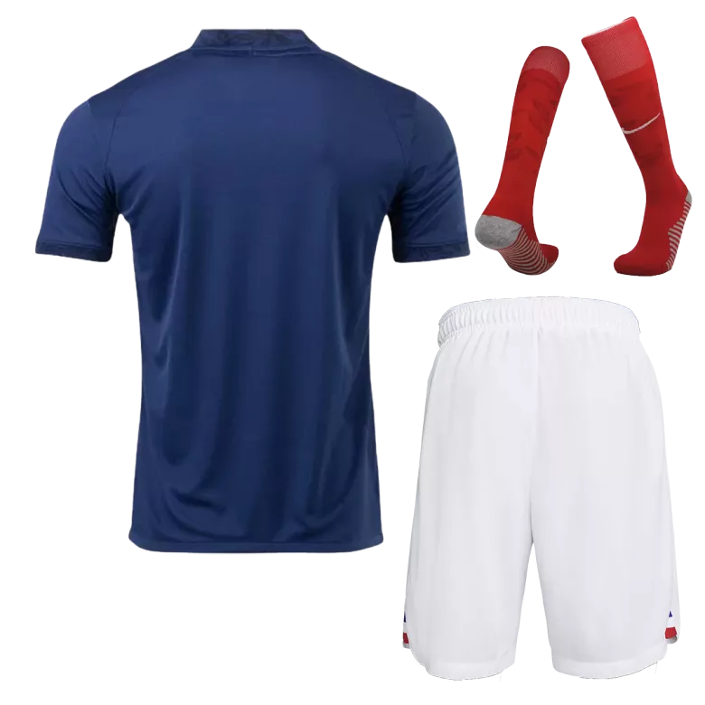 Conjunto Completo Francia 2022 Primera Equipación Copa del Mundo Local Hombre (Camiseta + Pantalón Corto + Calcetines) - camisetasfutbol