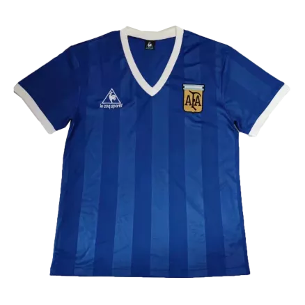 Camiseta Retro 1986 Argentina Segunda Equipación Visitante Copa del Mundo Hombre - Versión Hincha - camisetasfutbol