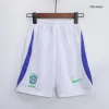 Miniconjunto Brazil 2022 Segunda Equipación Visitante Copa del Mundo Niño (Camiseta + Pantalón Corto) - camisetasfutbol