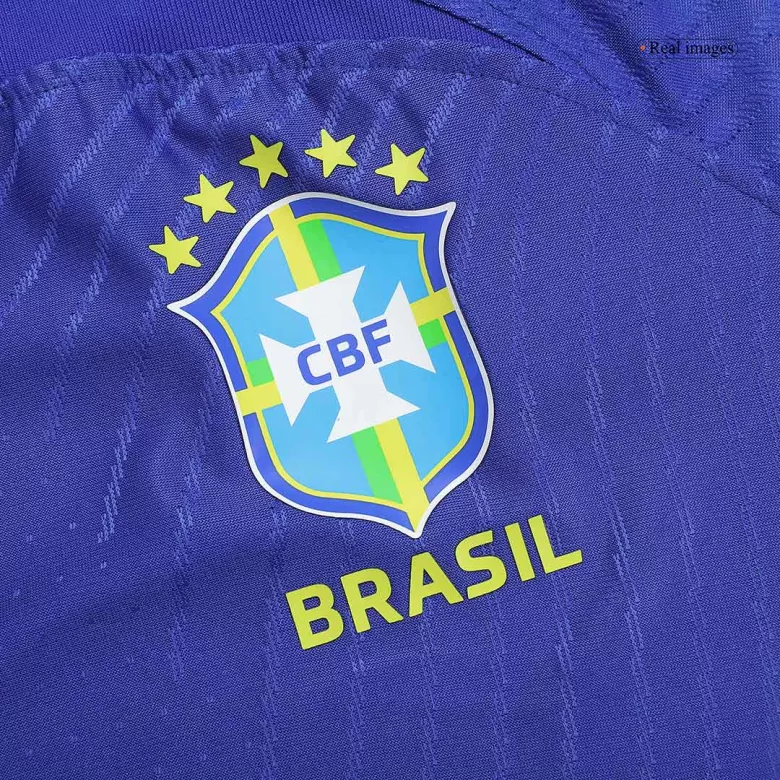 Camiseta Auténtica VINI JR #20 Brazil 2022 Segunda Equipación Visitante Hombre - Versión Jugador - camisetasfutbol