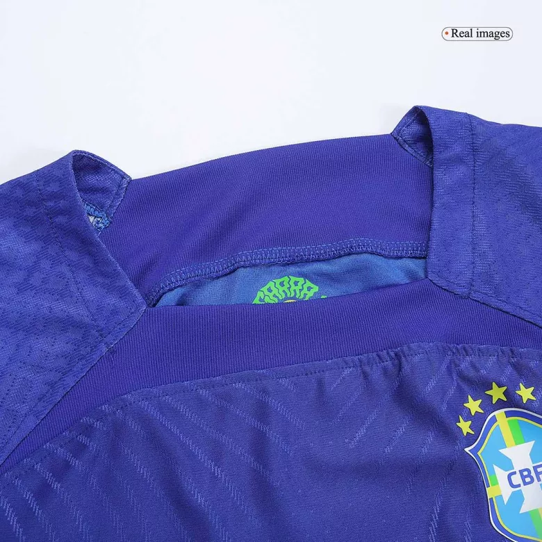 Camiseta Auténtica NEYMAR JR #10 Brazil 2022 Segunda Equipación Visitante Hombre - Versión Jugador - camisetasfutbol