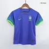 Miniconjunto Brazil 2022 Segunda Equipación Visitante Copa del Mundo Niño (Camiseta + Pantalón Corto) - camisetasfutbol