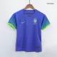 Miniconjunto Brazil 2022 Segunda Equipación Visitante Copa del Mundo Niño (Camiseta + Pantalón Corto) - camisetasfutbol
