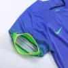 Miniconjunto Brazil 2022 Segunda Equipación Visitante Copa del Mundo Niño (Camiseta + Pantalón Corto) - camisetasfutbol