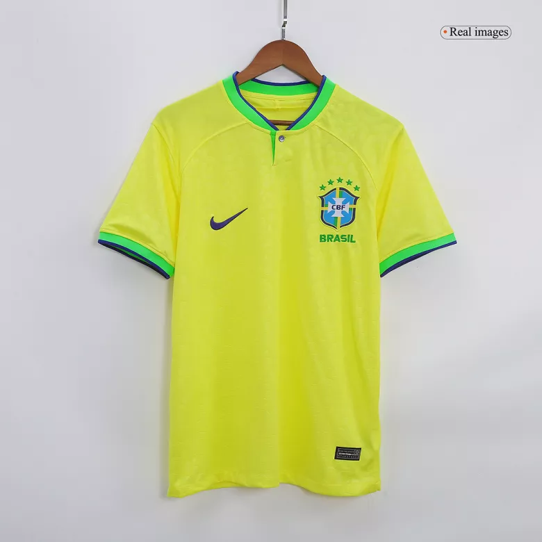 Camiseta Auténtica L. PAQUETÁ #7 Brazil 2022 Primera Equipación Copa del Mundo Local Hombre - Versión Jugador - camisetasfutbol