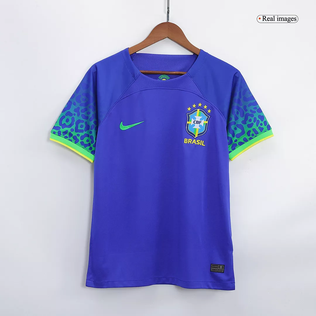 Camiseta de Futbol Visitante Brazil 2022 Copa del Mundo para Hombre - Version Replica Personalizada - camisetasfutbol