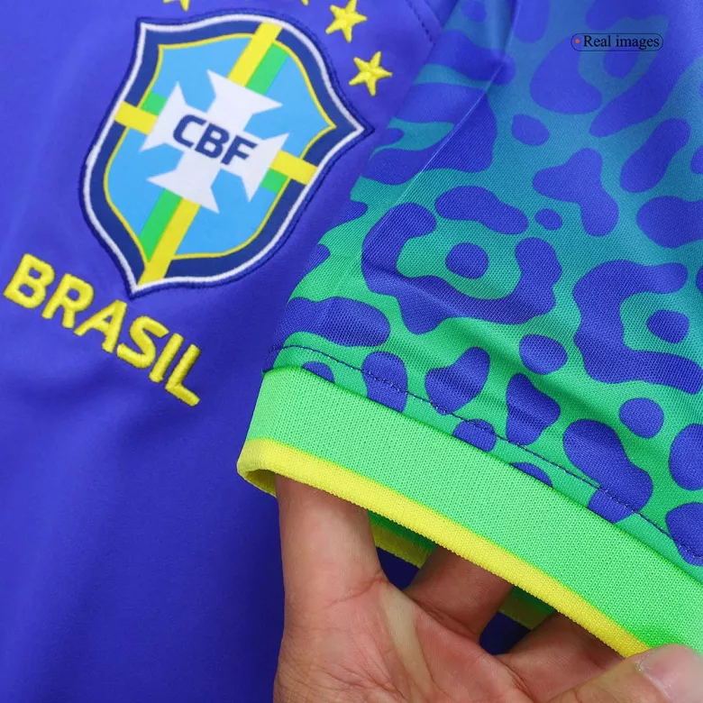 Camiseta Brazil 2022 Segunda Equipación Visitante Copa del Mundo Hombre - Versión Hincha - camisetasfutbol