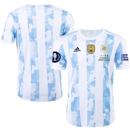 Camiseta Argentina Finalissima 2022 Primera Equipación Local Hombre - Versión Hincha - camisetasfutbol